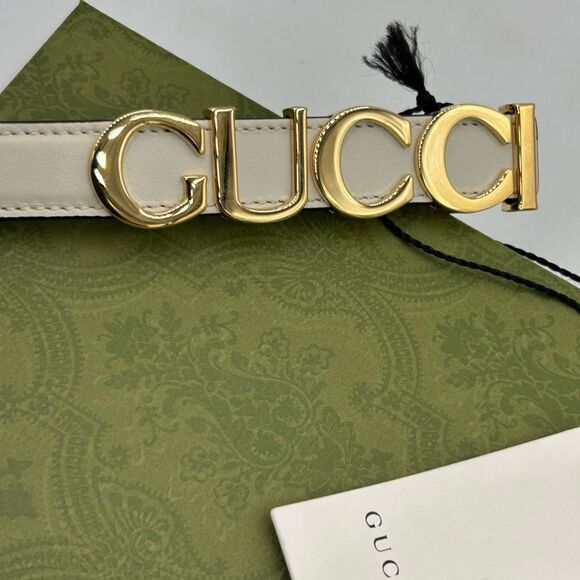 Women’s Gucci logo thin leather belt size 95 cm/38 inches made in Italy - Picture 9 of 10